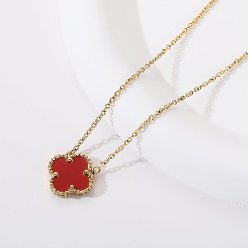 AIPPK Clover Pendant Necklace for Women 18K Gold Plated Four Leaf Clover Necklaces Lucky Simple Jewelry Gifts for Women - Image 4
